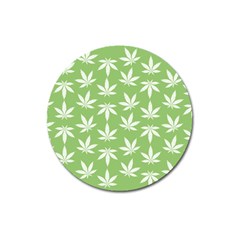 Weed Pattern Magnet 3  (round) by Valentinaart