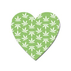 Weed Pattern Heart Magnet by Valentinaart