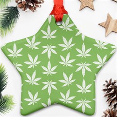 Weed Pattern Star Ornament (two Sides) by Valentinaart