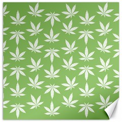 Weed Pattern Canvas 16  X 16  by Valentinaart