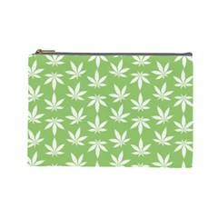 Weed Pattern Cosmetic Bag (large) by Valentinaart