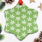 Weed Pattern Ornament (Snowflake) Front