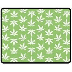 Weed Pattern Double Sided Fleece Blanket (medium)  by Valentinaart