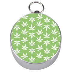 Weed Pattern Silver Compasses