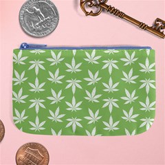 Weed Pattern Large Coin Purse by Valentinaart