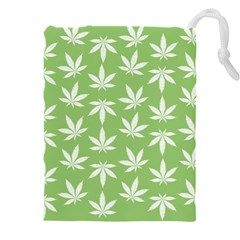 Weed Pattern Drawstring Pouch (4xl) by Valentinaart