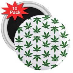 Weed Pattern 3  Magnets (10 Pack)  by Valentinaart