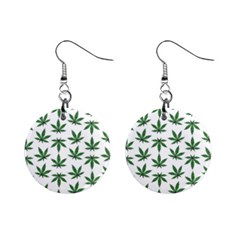 Weed Pattern Mini Button Earrings by Valentinaart