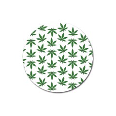 Weed Pattern Magnet 3  (round) by Valentinaart