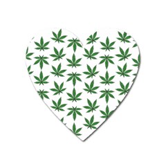 Weed Pattern Heart Magnet by Valentinaart