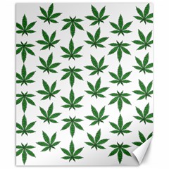 Weed Pattern Canvas 8  X 10  by Valentinaart