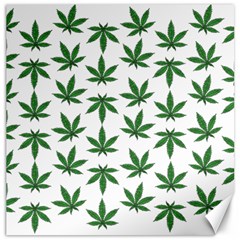 Weed Pattern Canvas 16  X 16  by Valentinaart