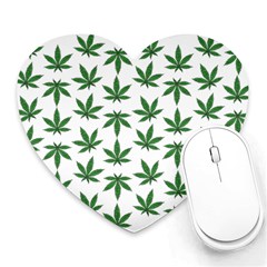 Weed Pattern Heart Mousepads by Valentinaart