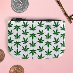 Weed Pattern Mini Coin Purse by Valentinaart