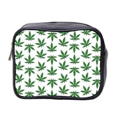 Weed Pattern Mini Toiletries Bag (two Sides) by Valentinaart