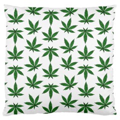 Weed Pattern Large Cushion Case (two Sides) by Valentinaart