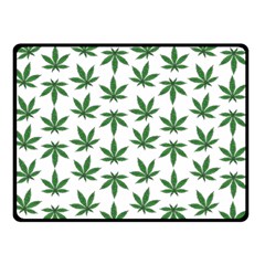 Weed Pattern Double Sided Fleece Blanket (small)  by Valentinaart