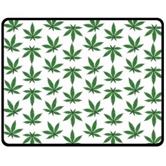 Weed Pattern Double Sided Fleece Blanket (medium)  by Valentinaart