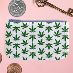 Weed Pattern Large Coin Purse by Valentinaart