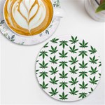 Weed Pattern UV Print Round Tile Coaster Front