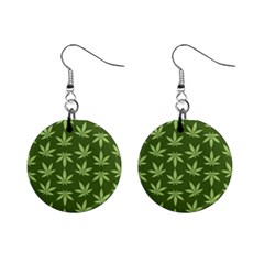 Weed Pattern Mini Button Earrings by Valentinaart