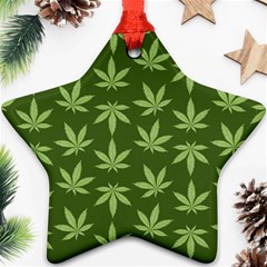 Weed Pattern Star Ornament (two Sides) by Valentinaart