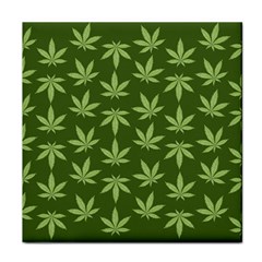 Weed Pattern Face Towel by Valentinaart