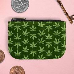 Weed Pattern Mini Coin Purse by Valentinaart