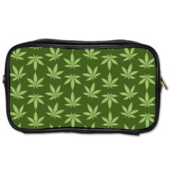 Weed Pattern Toiletries Bag (two Sides) by Valentinaart