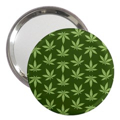 Weed Pattern 3  Handbag Mirrors by Valentinaart