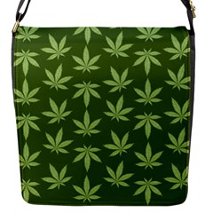 Weed Pattern Flap Closure Messenger Bag (s) by Valentinaart