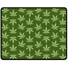 Weed Pattern Double Sided Fleece Blanket (medium)  by Valentinaart