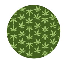 Weed Pattern Mini Round Pill Box by Valentinaart