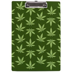 Weed Pattern A4 Clipboard by Valentinaart