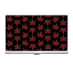 Weed Pattern Business Card Holder