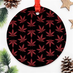 Weed Pattern Round Ornament (Two Sides)