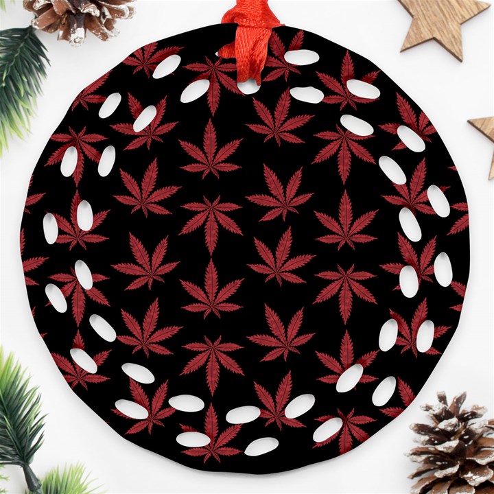 Weed Pattern Ornament (Round Filigree)