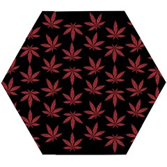 Weed Pattern Wooden Puzzle Hexagon