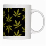 Weed Pattern White Mugs Right