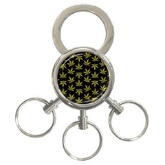 Weed Pattern 3-Ring Key Chain