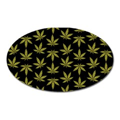 Weed Pattern Oval Magnet