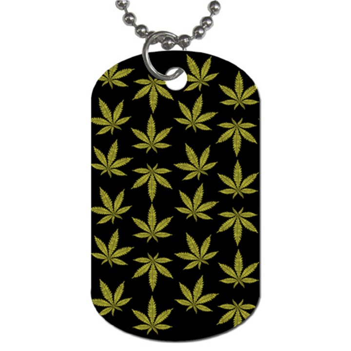 Weed Pattern Dog Tag (One Side)