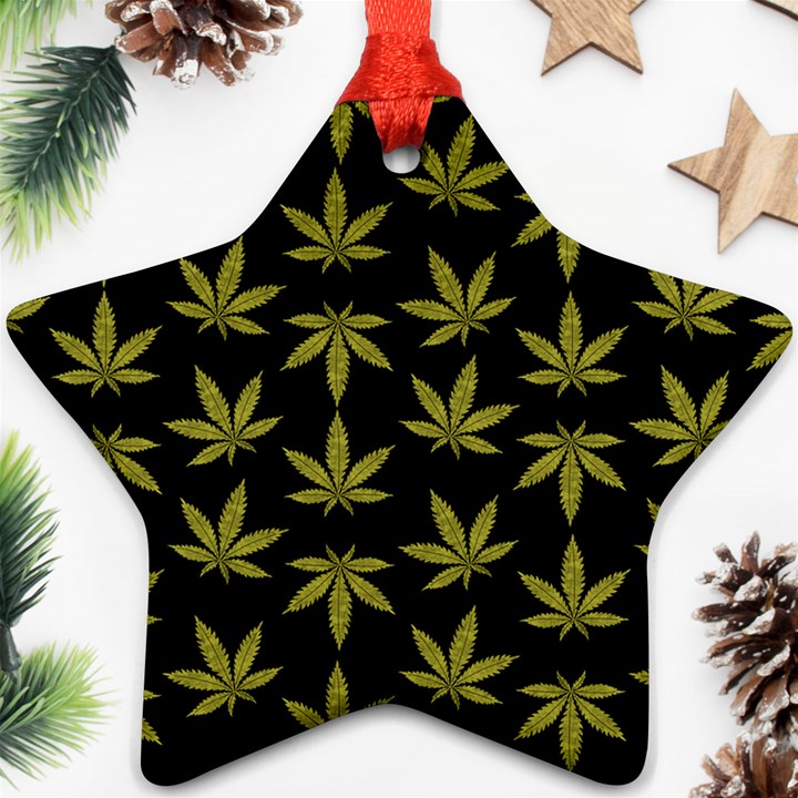 Weed Pattern Star Ornament (Two Sides)