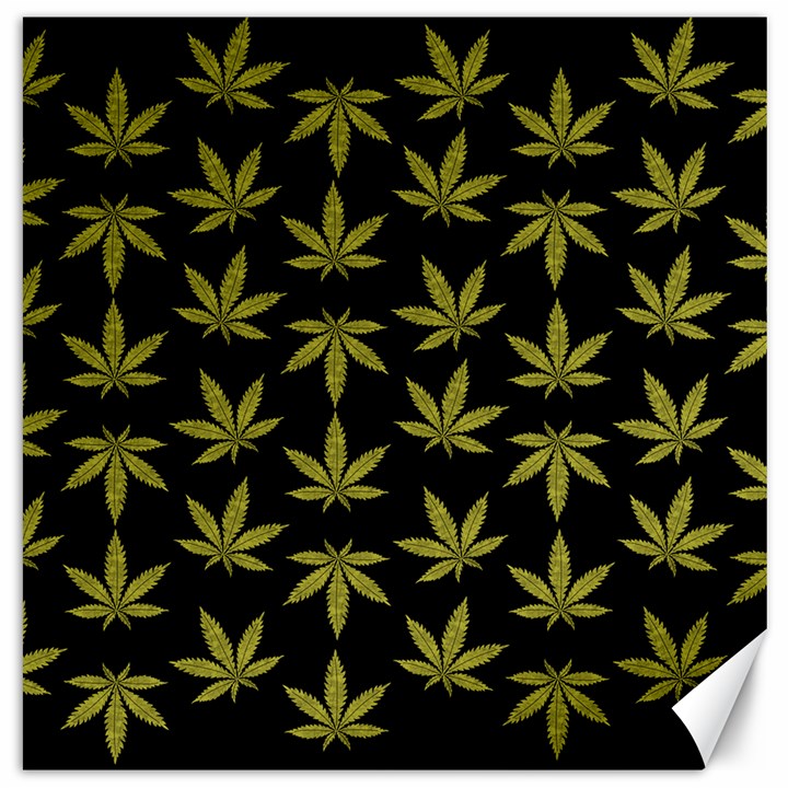 Weed Pattern Canvas 16  x 16 