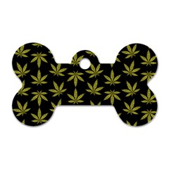 Weed Pattern Dog Tag Bone (One Side)