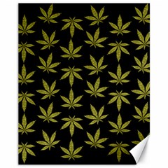 Weed Pattern Canvas 11  x 14 