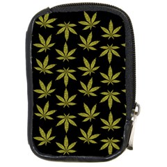 Weed Pattern Compact Camera Leather Case