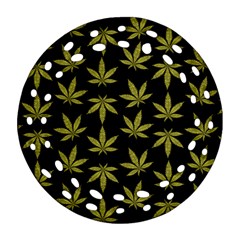 Weed Pattern Round Filigree Ornament (two Sides)