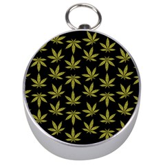 Weed Pattern Silver Compasses