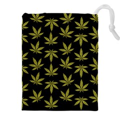 Weed Pattern Drawstring Pouch (4xl) by Valentinaart